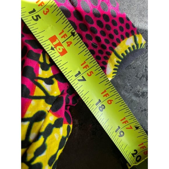 Handmade Dark Pink Yellow Patterned Maxi Skirt - Picture 8 of 11